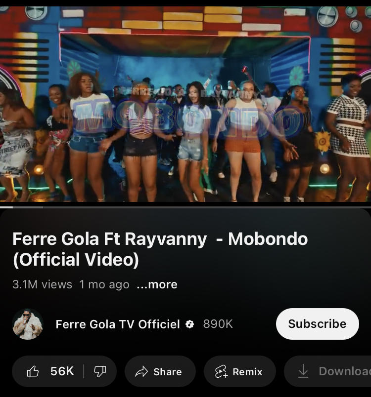 Mobondo Ferre Gola ft Rayvanny (Congo /