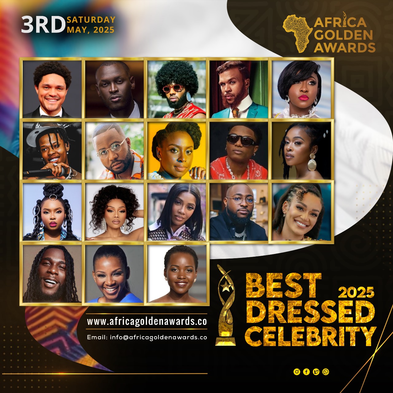 AFRICA GOLDEN BEST DRESSED CELEBRITY