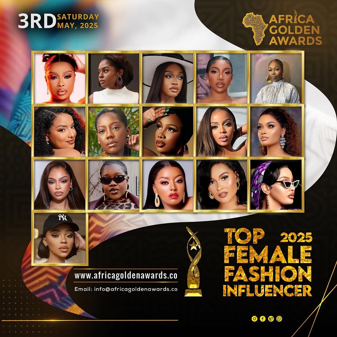 AFRICA GOLDEN TOP FEMALE FASHION INFLUENCER 2025