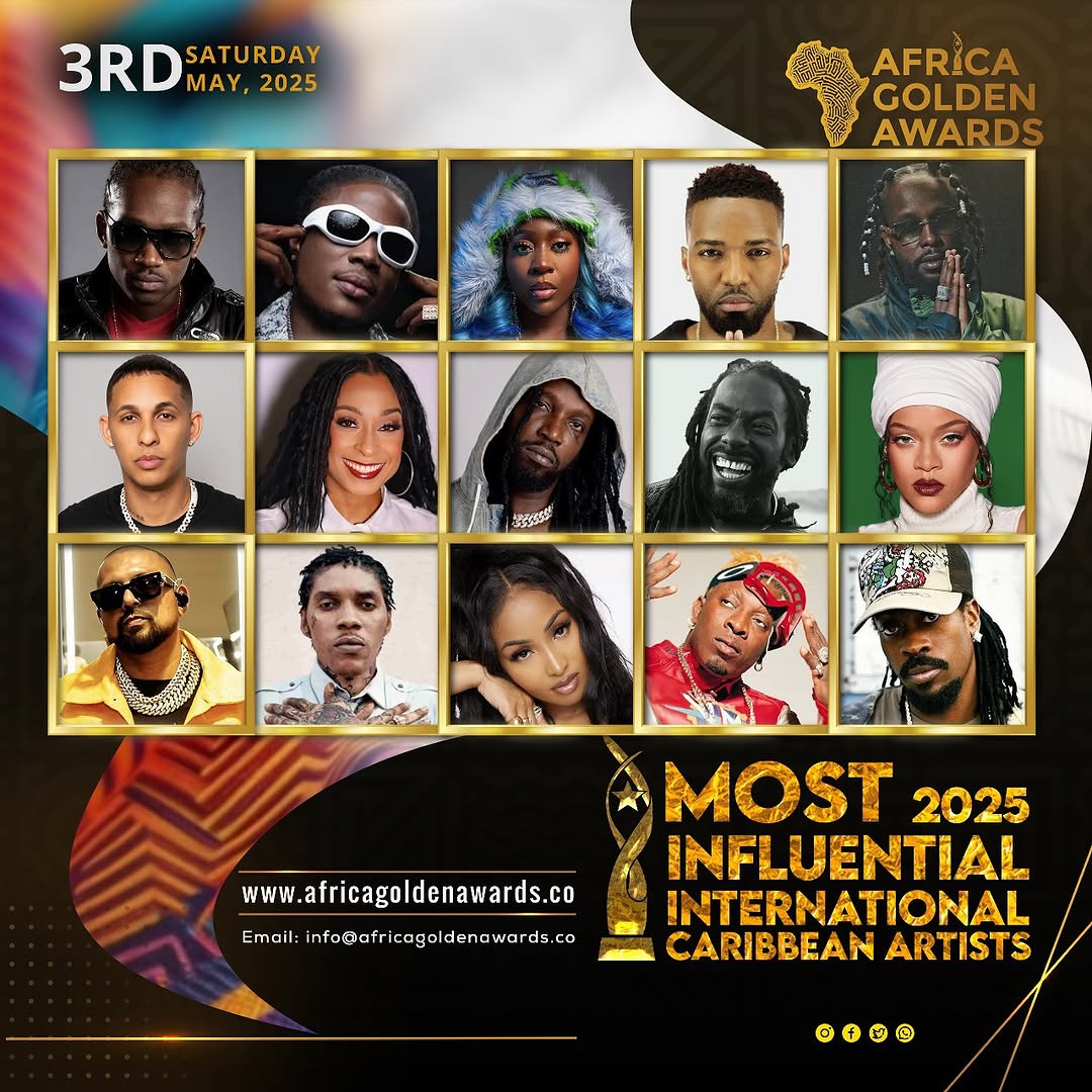 AFRICA GOLDEN MOST INFLUENTIAL INTERNATIONAL CARIBBEAN ARTIST