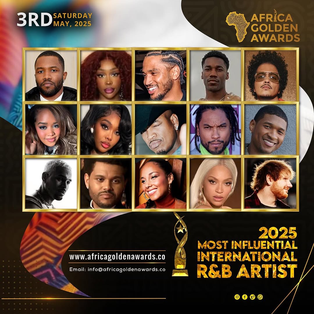 AFRICA GOLDEN MOST INFLUENTIAL INTERNATIONAL R&B ARTIST