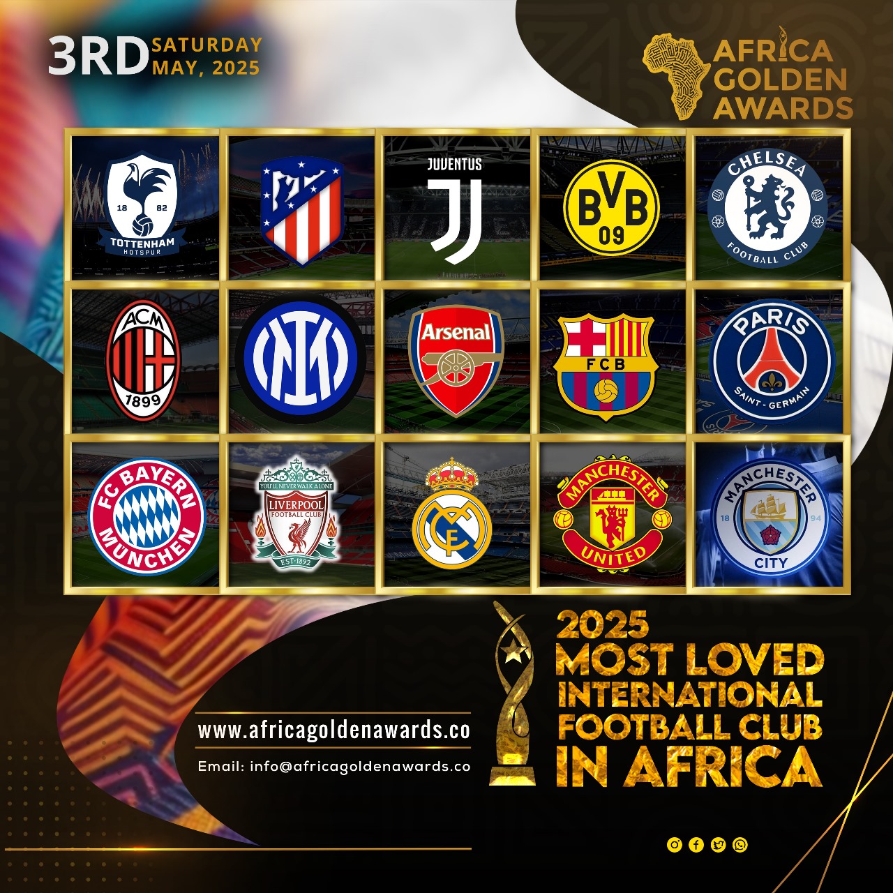 MOST LOVED INTERNATIONAL FOOTBALL CLUB IN AFRICA